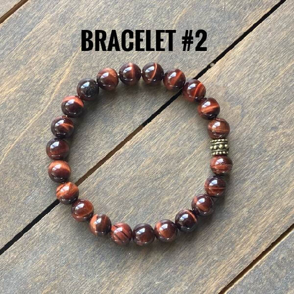 Couple Bracelet, Matching Bracelets for Couples Red Tigers Eye - UNLOCK YOUR CHAKRA